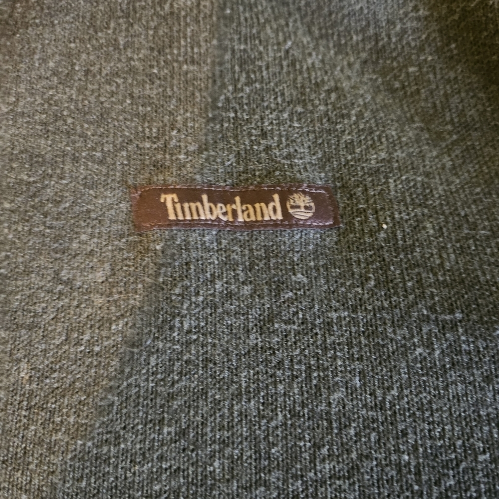 Timberland Knit Pullover‎ Sweater Green Fleece Collar Quarter Zip Men’s XL - Picture 3 of 8